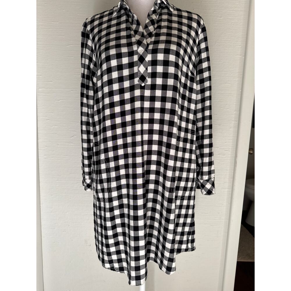 J.Jill Checkered Shirt Dress - Picture 2 of 12